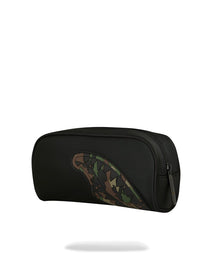 SHARK CENTRAL BLACK NYLON CAMO EMBOSSED SHARK POUCH