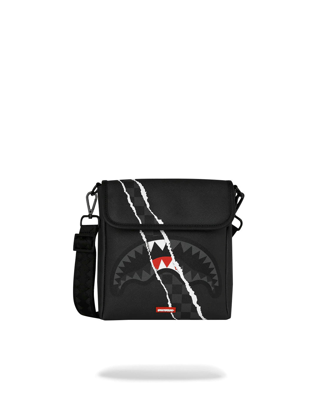 Sac - CENTER RIP REVEALING GRAY CHECK MESSENGER SLING - SPRAYGROUND