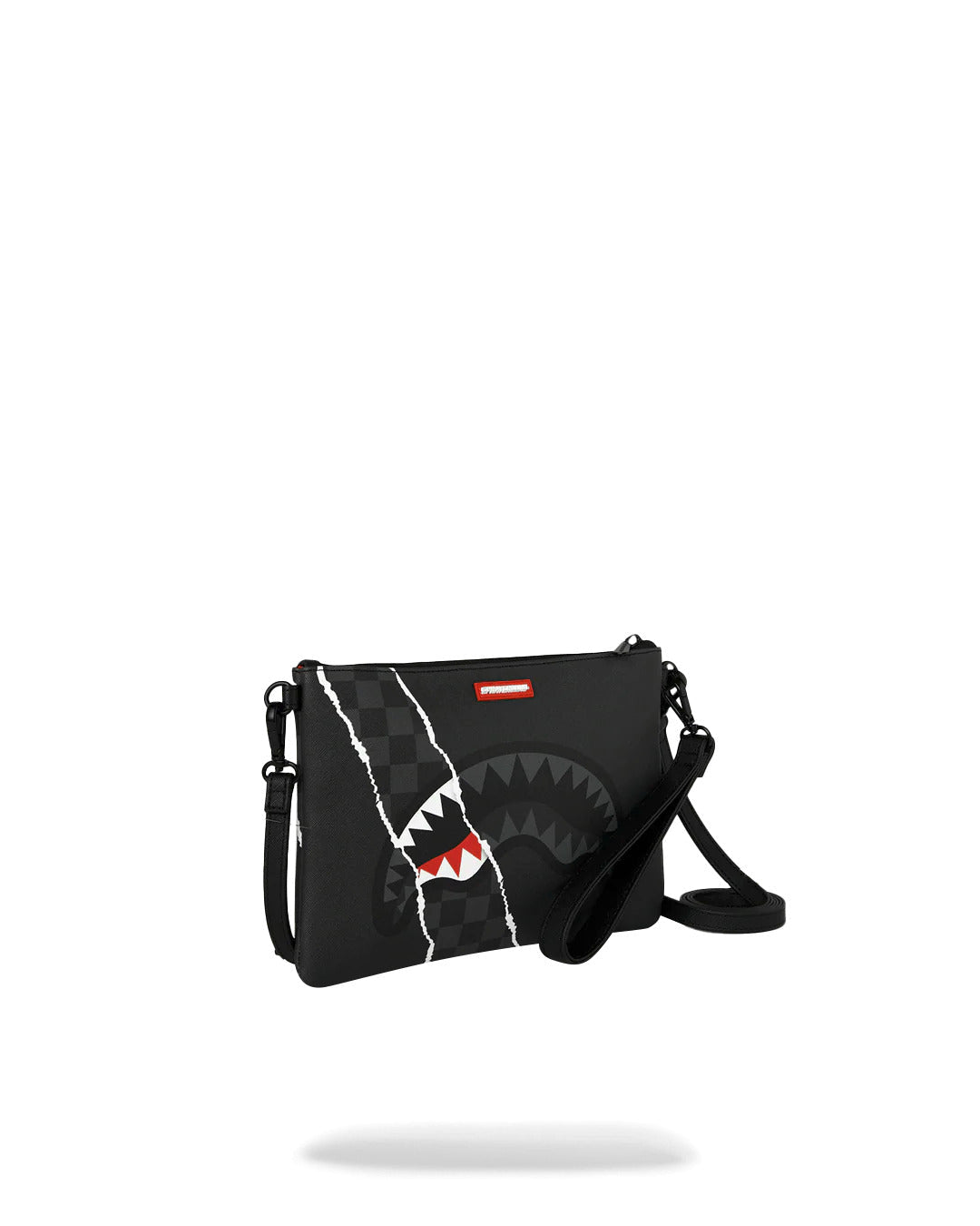 Sac - CENTER RIP REVEALING GRAY CHECK CROSSOVER CLUTCH - SPRAYGROUND