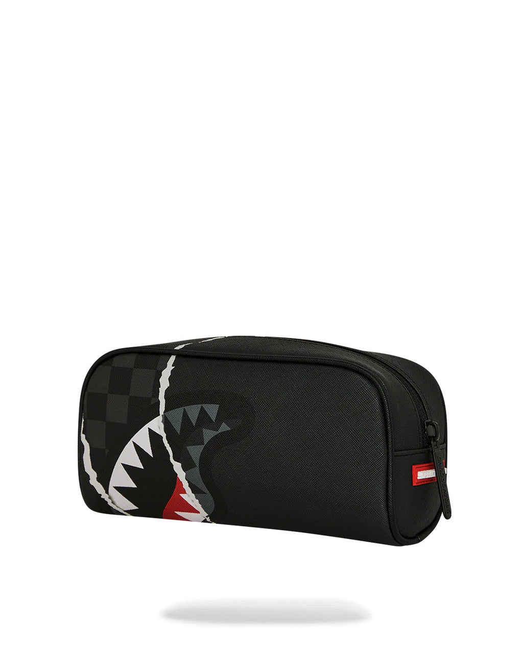 CENTER RIP REVEALING GRAY CHECK POUCH