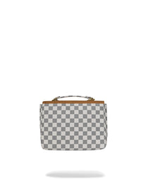 EMBOSSED CREAM CHECK HANDBAG