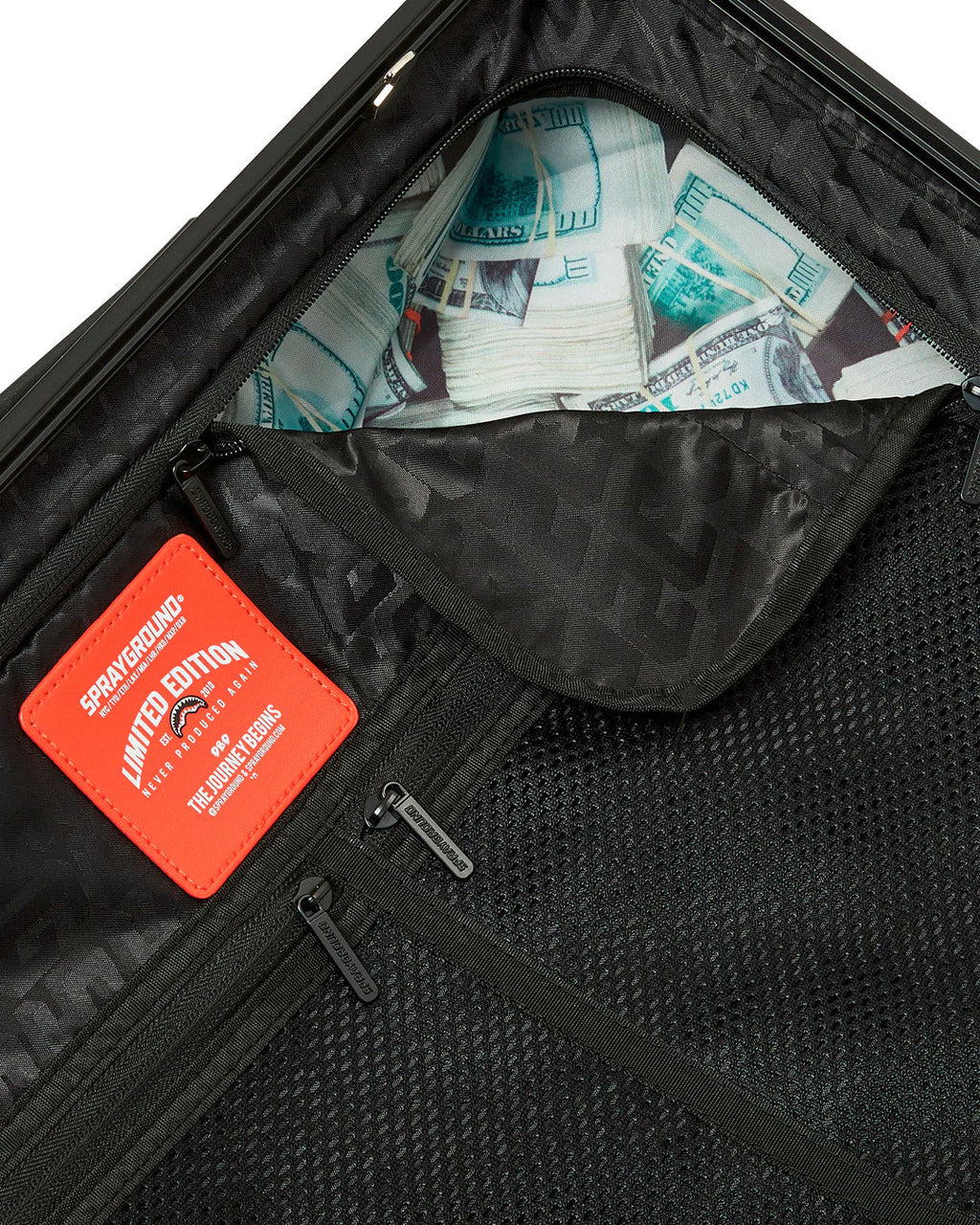Valise  - CENTER RIP REVEALING GRAY CHECK CARRY-ON LUGGAGE - SPRAYGROUND