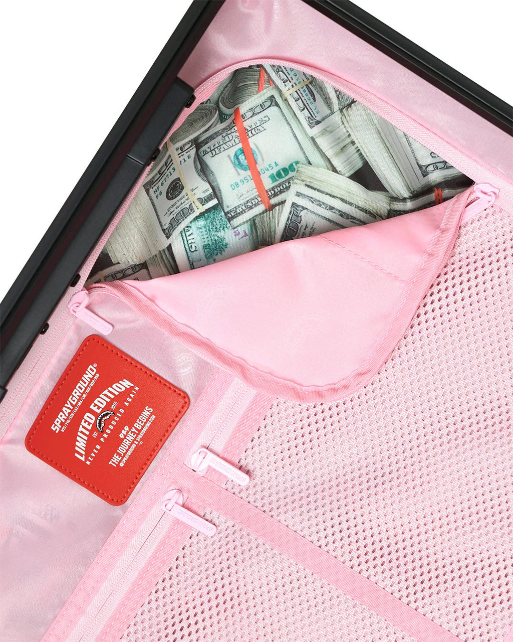 Sprayground PINK NEW CHECK FACES CARRY-ON LUGGAGE - vue 10