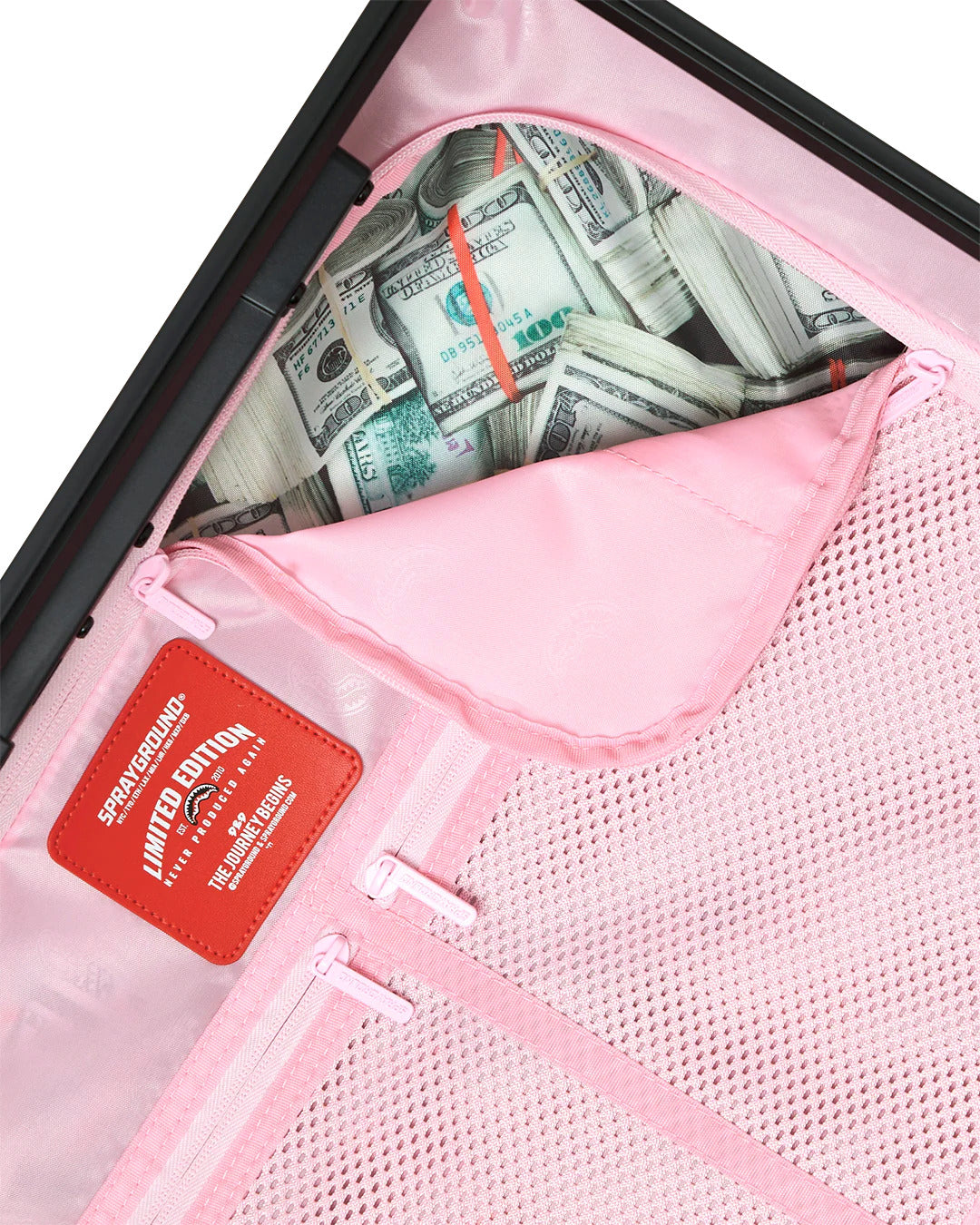 Sprayground PINK NEW CHECK FACES CARRY-ON LUGGAGE - vue 10
