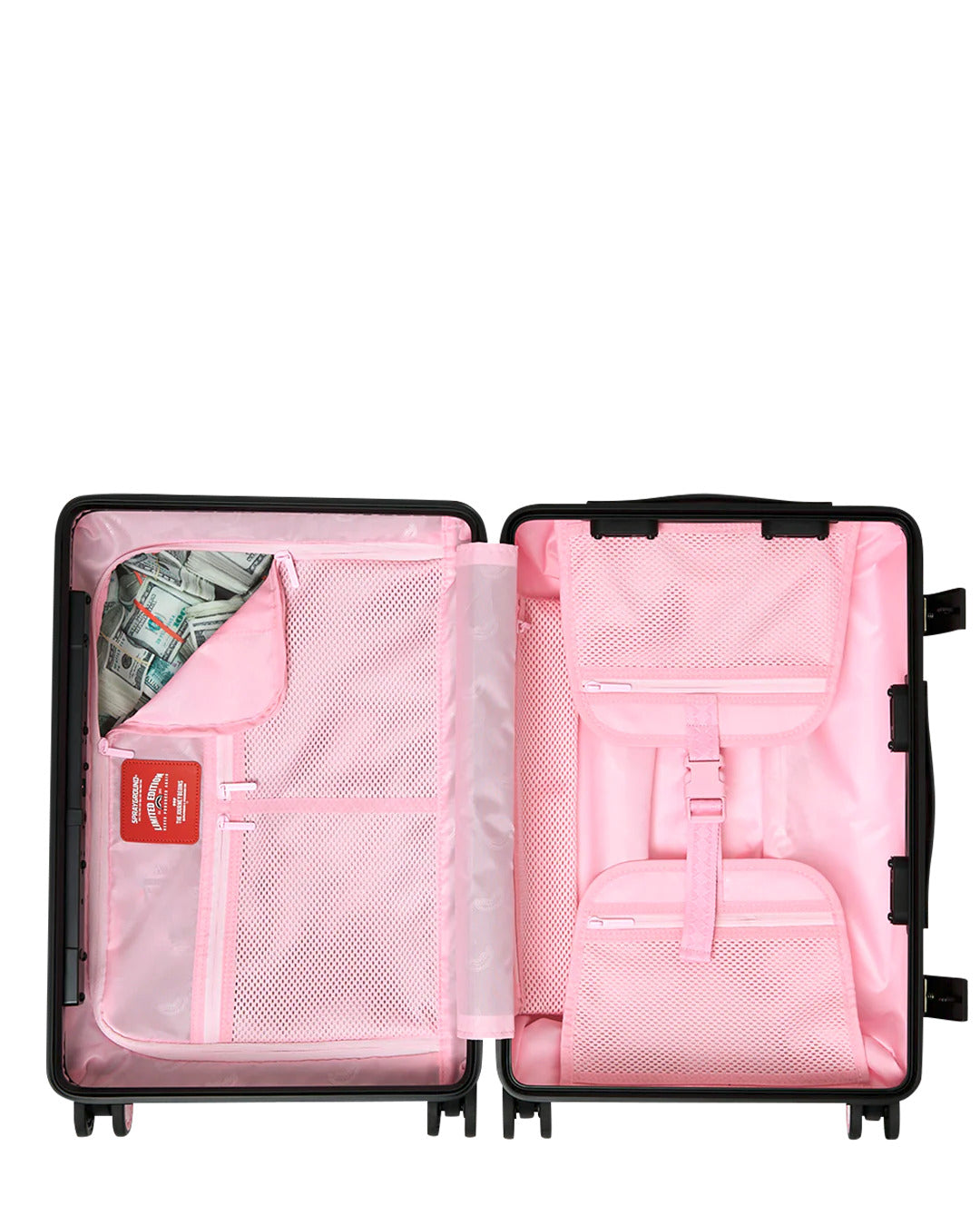 Sprayground PINK NEW CHECK FACES CARRY-ON LUGGAGE - vue 11