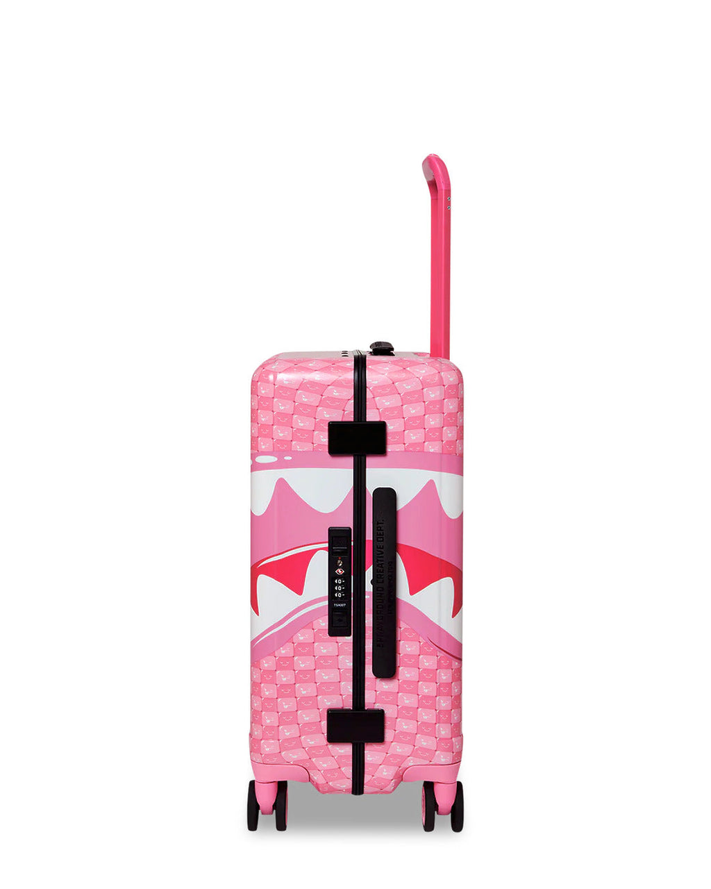Sprayground PINK NEW CHECK FACES CARRY-ON LUGGAGE - vue 4