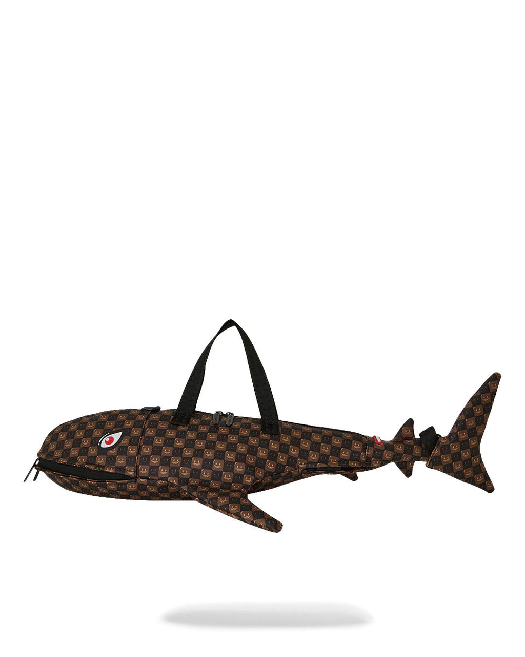 SHARKS IN PARIS WTF BUBBLE BROWN CHECK SHARK LARGE DUFFLE