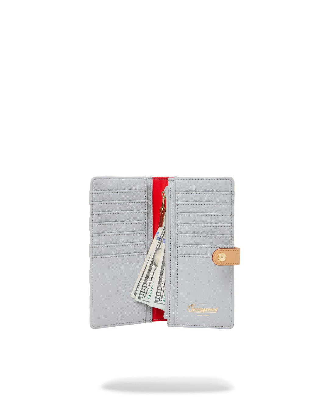 Portefeuille - EMBOSSED CREAM CHECK SINGLE FOLD WALLET - SPRAYGROUND