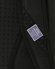 NYBG BLACK LEATHER FLOWERS BACKPACK