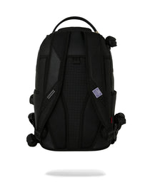 NYBG BLACK LEATHER FLOWERS BACKPACK