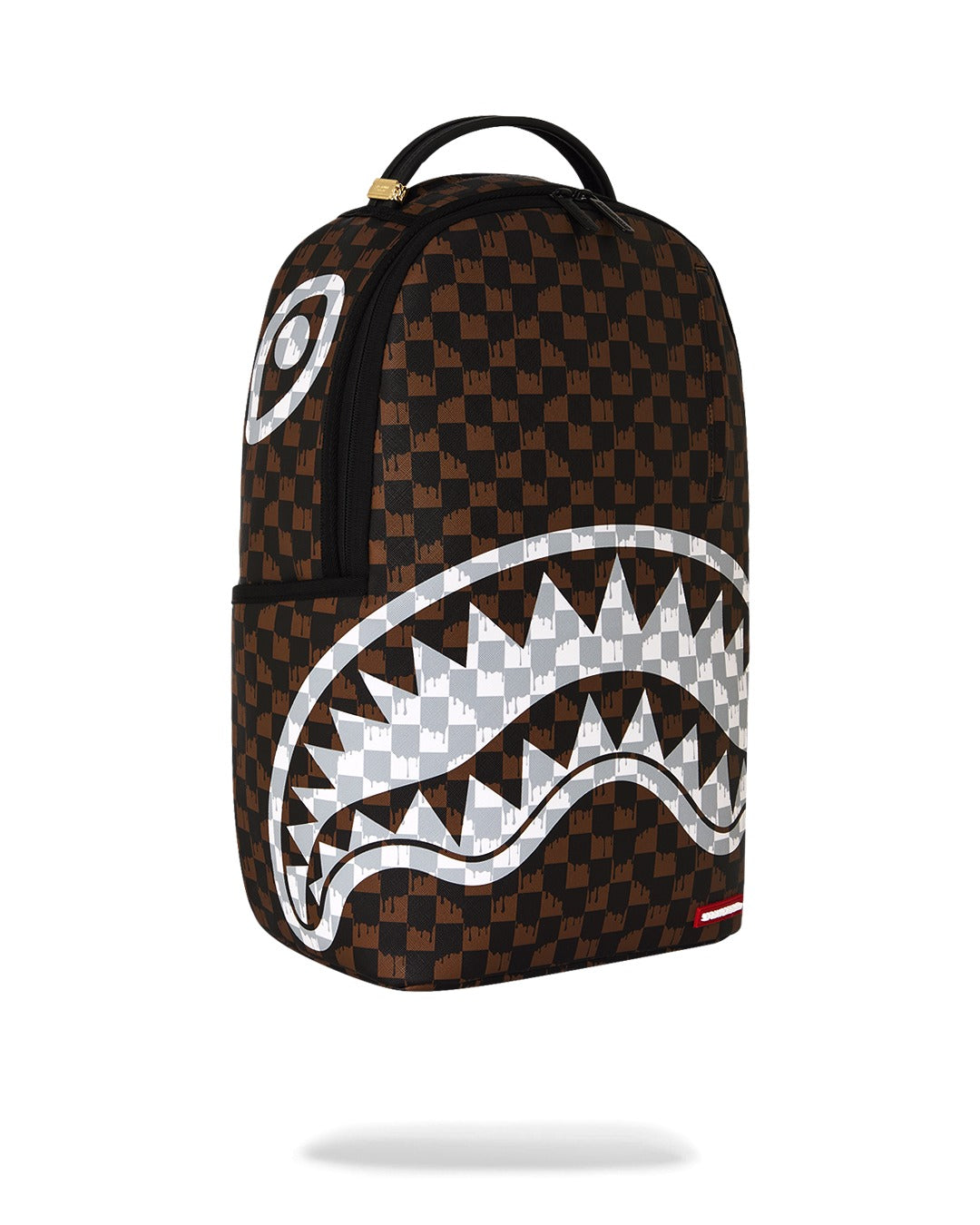 Sac à dos - BROWN AND CREAM DRIP CHECK SHARK BACKPACK - SPRAYGROUND