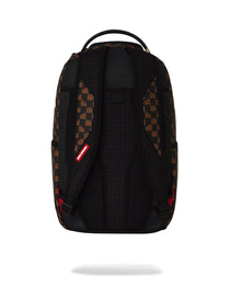 Sac à dos - BROWN AND CREAM DRIP CHECK SHARK BACKPACK - SPRAYGROUND