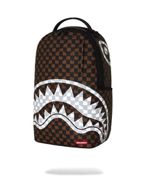 Sac à dos - BROWN AND CREAM DRIP CHECK SHARK BACKPACK - SPRAYGROUND