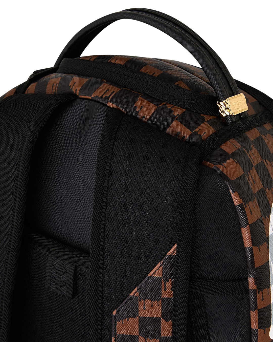 Sac à dos - BROWN AND CREAM DRIP CHECK SHARK BACKPACK - SPRAYGROUND