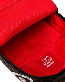 Sac à dos - BROWN AND CREAM DRIP CHECK SHARK BACKPACK - SPRAYGROUND