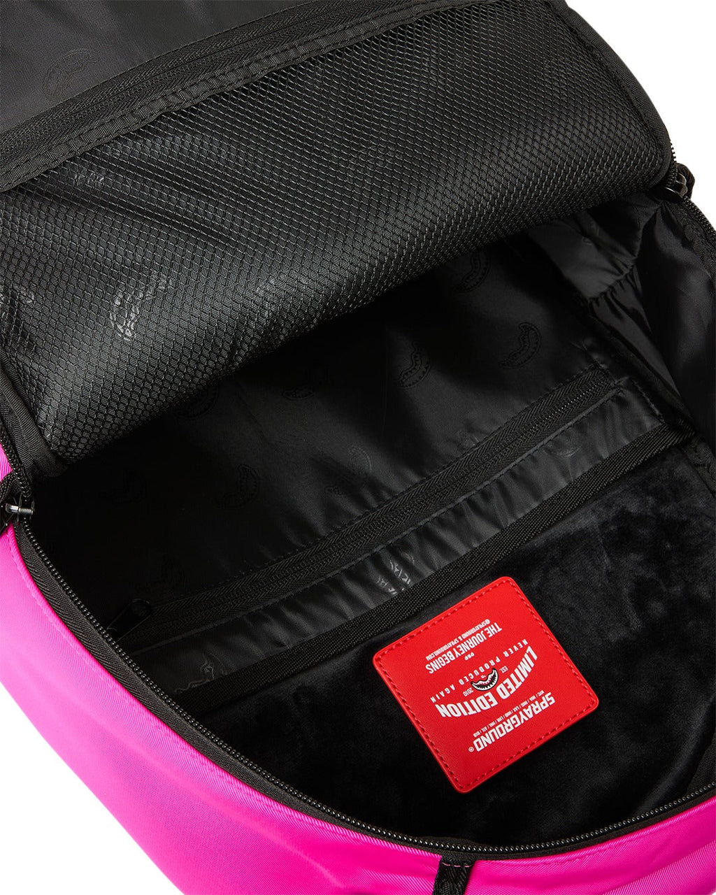Sac à dos - SHARK CENTRAL WHITE STENCIL SHARK PINK NYLON BACKPACK - SPRAYGROUND