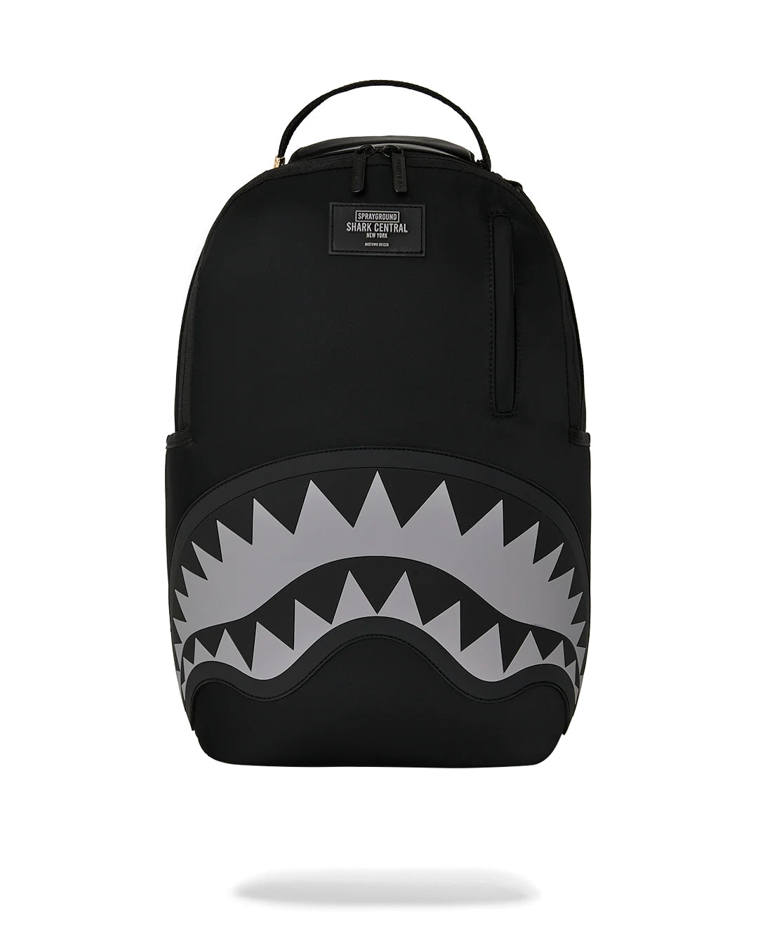 SHARK CENTRAL BLACK NYLON GRAY EMBOSSED BACKPACK Main image