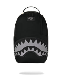 SHARK CENTRAL BLACK NYLON GRAY EMBOSSED BACKPACK