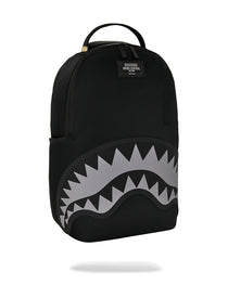 SHARK CENTRAL BLACK NYLON GRAY EMBOSSED BACKPACK