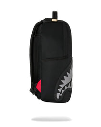 SHARK CENTRAL BLACK NYLON GRAY EMBOSSED BACKPACK