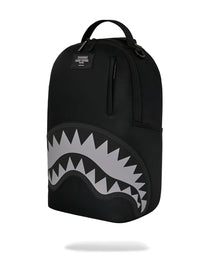 SHARK CENTRAL BLACK NYLON GRAY EMBOSSED BACKPACK
