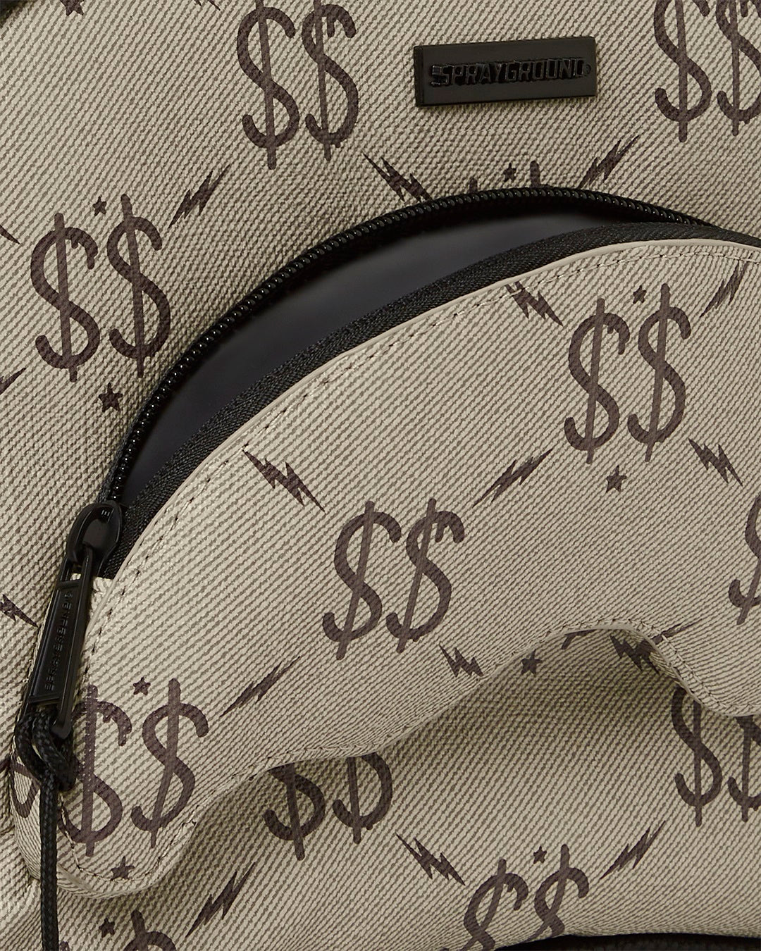 Sprayground Double Money Toiletry With Strap - Détail motif et poche