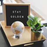 Globe terrestre blanc et or - WGE -MOVA Globes-Magna-Carta