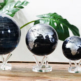 Globe terrestre noir et argent - SBE - MOVA Globes-Magna-Carta