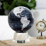 Globe terrestre noir et argent - SBE - MOVA Globes-Magna-Carta