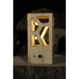 Lampe artisanale LED en châtaigner-Magna-Carta