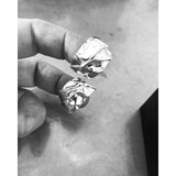 Large bague façon drapé en argent - Black Rock Jewel-Magna-Carta