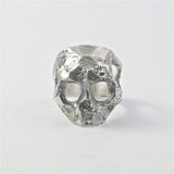 Large bague tête de mort en argent structure de coupe brute - Black Rock Jewel-Magna-Carta