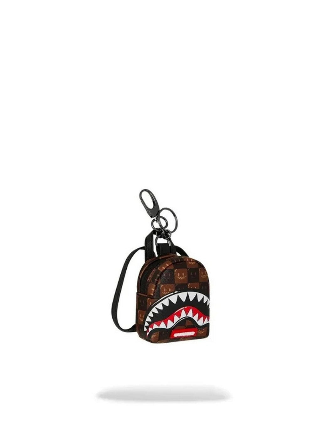 KEYCHAIN - SHARKS IN PARIS WTF BUBBLE BROWN CHECK KEYCHAIN - SPRAYGROUND