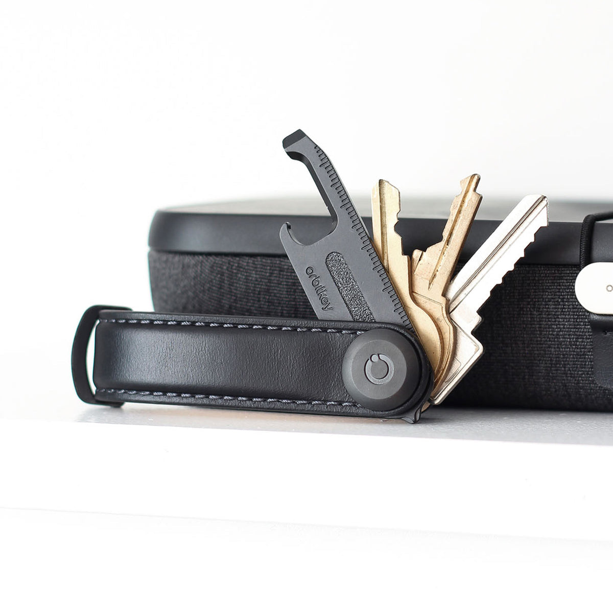 Porte clés - Cuir noir - Orbitkey