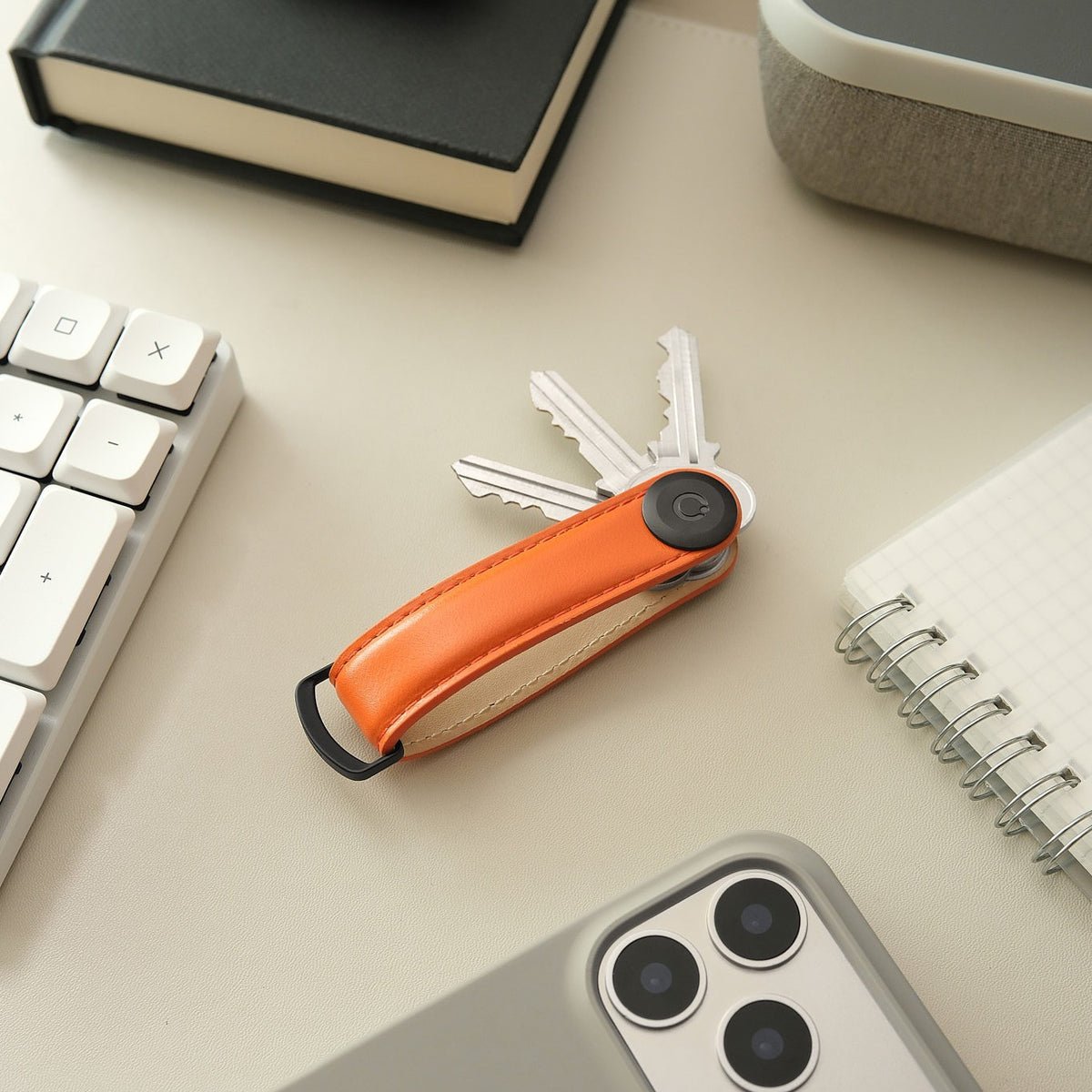 Porte clés - Cuir terracotta - Orbitkey - Magna-Carta