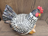 Poule en papier mâché - Le Monde - Aude Goalec et Nicole Jacobs - Sculpture en papier mâché