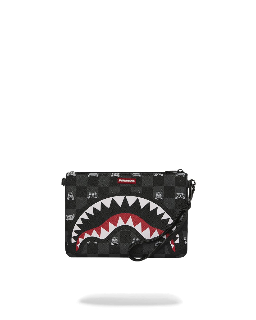 Sac - GRAY PEEKING CHARACTER CHECK CROSSBODY POUCHETTE - SPRAYGROUND - Magna-Carta