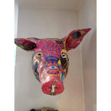 Trophée Cochon en papier mâché - Aude Goalec et Nicole Jacobs-Magna-Carta