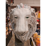 Trophée de lion en papier mâché - Aude Goalec et Nicole Jacobs - Sculpture en papier mâché