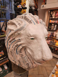 Trophée de lion en papier mâché - Aude Goalec et Nicole Jacobs - Sculpture en papier mâché