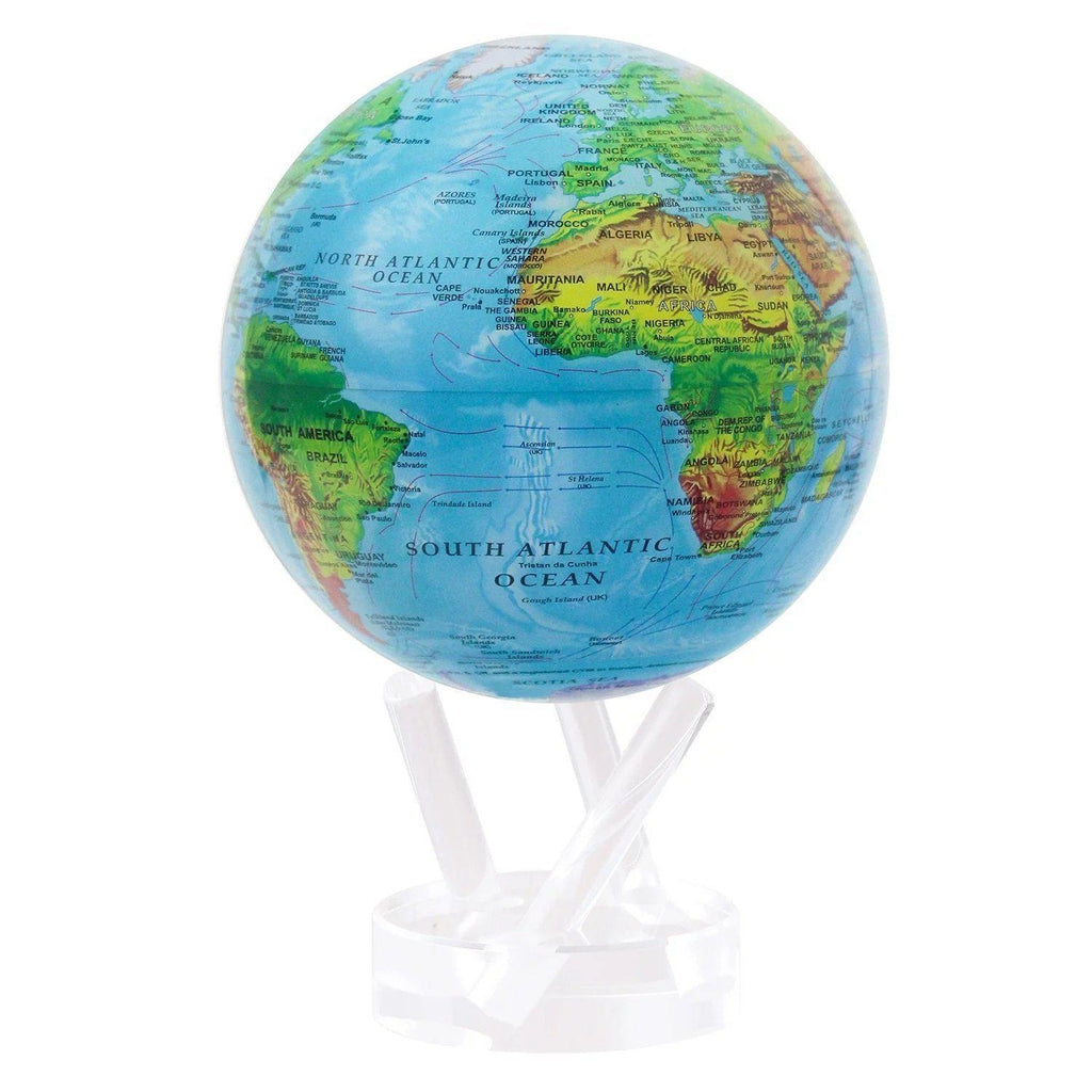 Globe terrestre carte relief bleue - BGE - MOVA Globes-Magna-Carta