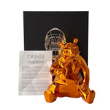 Sculpture Panda Spirit Orange Edition by Richard Orlinski